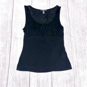 H&M Women’s Black Sequin Sleeveless Tank Top Size Small - Picture 1 of 8