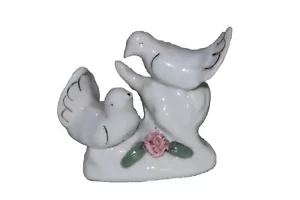 FIGURA DE PORCELANA DE PÁJAROS PALOMA DE COLECCIÓN ADORME ROSA ROSA HECHA EN CHINA - Imagen 1 de 5