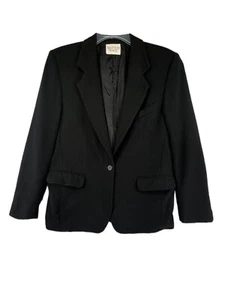 Blazer de Colección Bretton Place Mujer Talla Negro 3 Bolsillos Muescas Solapa Lana - Imagen 1 de 13
