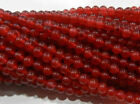 Pretty! 4mm Genuine Natural Red Jade Gemstone Round Loose Beads 15" AAA