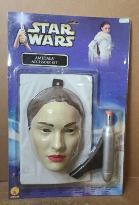 Винтажный новый из старых запасов 2002 Star Wars Padme Amidala детский костюм набор маска бластер - Изображение 1 из 4
