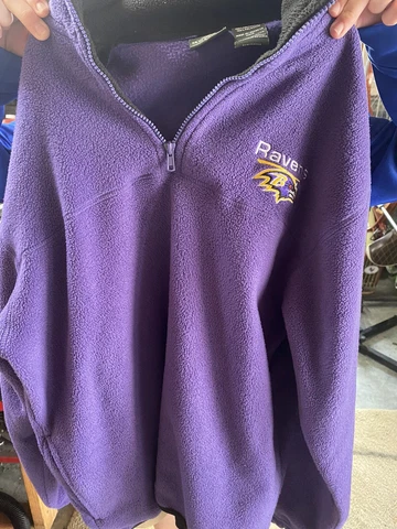 Baltimore Ravens LS 1/4 ZIP FLEECE PULLOVER NFL Active APPAREL Medium Cover