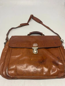 Valigetta vintage T Anthony pelle marrone borsa messenger laptop scuola lavoro - Foto 1 di 9
