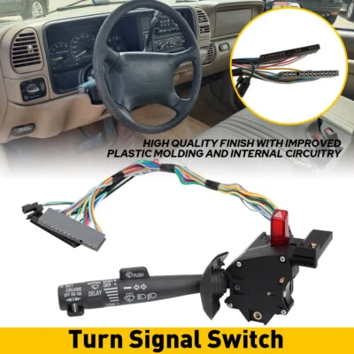 For GMC SIERRA 1995-2000 C1500 C2500 K2500 K3500 Turn Signal Switch Cruise Wiper - Image 1 of 4