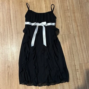 BCX Girl Black White Party Special Occasion Lined Inside Dress 8 - Picture 1 of 8