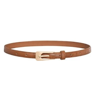 Mujeres Cinturones de Cuero Ajustados Cinturón de Cuero PU Cinturón de Cintura Fina para Jeans Vestido con... Foto 1 de 4