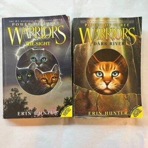 Warriors Power of Three Book Lot The Sight  Dark River by Erin Hunter 1st Ed YA - Foto 1 di 8