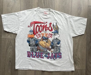 Vintage Toronto Blue Jays MLB Looney Tunes Graphic Novel Teez T-Shirt Size XL - Picture 1 of 4