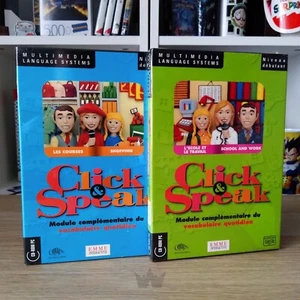 Lot de 2 logiciels Click & Speak L'école et le travail et Les courses Neufs - Photo 1/4