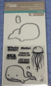 Juego de sellos y troquelados de sopa Hampton Art Jillibean: hecho por ballena JB1286 - Imagen 1 de 2