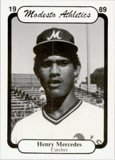 1989 Modesto A's Chong #20 Henry Mercedes