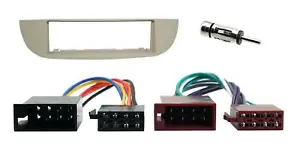 IVORY SINGLE DIN FACIA PANEL SURROUND PANEL ISO LOOM WIRING ADAPTER FOR FIAT 500 - Picture 1 of 1