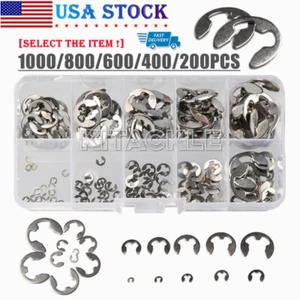 200/1000 Stück Edelstahl E Clips Set C Sicherungsring Sicherungsring 1,5-10 mm² Set - Bild 1 von 18