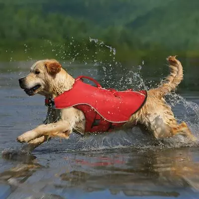 Kurgo Life Jacket/Coat for Dogs Surf N Turf Red Sz Large K01141 - Image 1 of 4