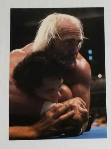 HULK HOGAN 1984 Gong post card Antonio Inoki Japanese Wrestling (3) RARE IWGP Cover