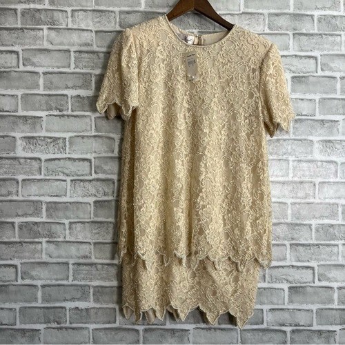 OFF WHITE Abito Midi Laurence Kazar Off con perline bianche impreziosito a più livelli evento MP