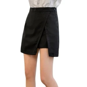 NWT DAZY/Shein High Waist Wrap Front Skort size 6/XL Black - Picture 1 of 15