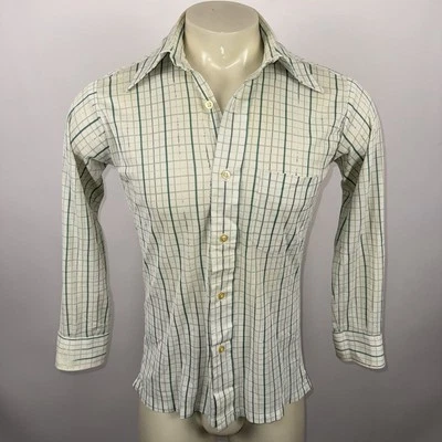 Camisa Discoteca De Colección Años 60 70 MCM Mod Elastizada Tejida Sábado Noche Fiebre Para Hombres Mediana Foto 1 de 4