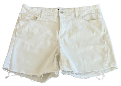 NYDJ Women's Sz 12 White Cut-Off Denim Shorts - Image 1 of 4