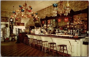 Virginia City, Nevada Postcard "The Famous Crystal Bar" Interior View c1950s - Picture 1 of 2