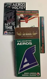 HOUSTON AEROS AHL MEDIA GUIDES, 5-BOOKS, LOT, SEASONS 2001-03, 2004-06, 2007-08 - Bild 1 von 6