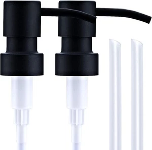 Black Soap Dispenser Pump Replacement - Matte 304 Stainless 2pcs, - Picture 1 of 7