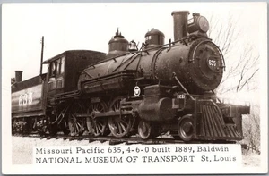St. Louis Photo RPPC Postcard NATIONAL MUSEUM OF TRANSPORT Missouri Pacific 635 - Picture 1 of 2