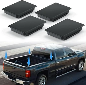 JOYTUTUS Stake Pocket Cover Trucks Bed Rail Covers Compatible Black - Picture 1 of 7