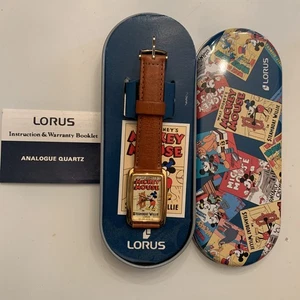 Disney Mickey Unlimited Steamboat Willie Watch Lorus With Case New - Picture 1 of 12