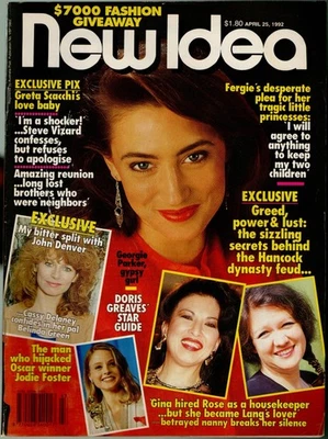 New Idea - April 25, 1992 - Georgie Parker, John Denver, Joan Sutherland, Vizard - Image 1 of 3