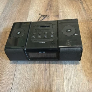 Apple iHome iP9 Black iPhone iPod Speaker Dock Alarm Clock Radio No Remote Works - Picture 1 of 1