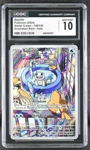 Pokemon CGC 10 GEM MINT SV Stellar Crown Squirtle 148/142 IR *0037 - Bild 1 von 3