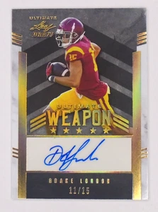 2022 Leaf Ultimate Weapon Drake London #UW-DL1 Gold Auto /15 - Bild 1 von 5