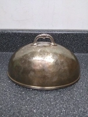 Antique Hotel R Wallace Silver Plate Dining Dome 070- 10" dome Silver Soldered - Image 1 of 4