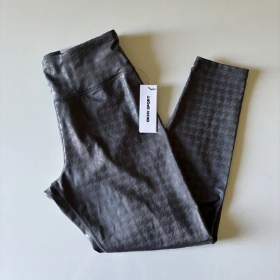 DKNY Sport Women’s Houndstooth Foil High Waist 7/8 Length Tight Leggings, Size L - Image 1 of 4
