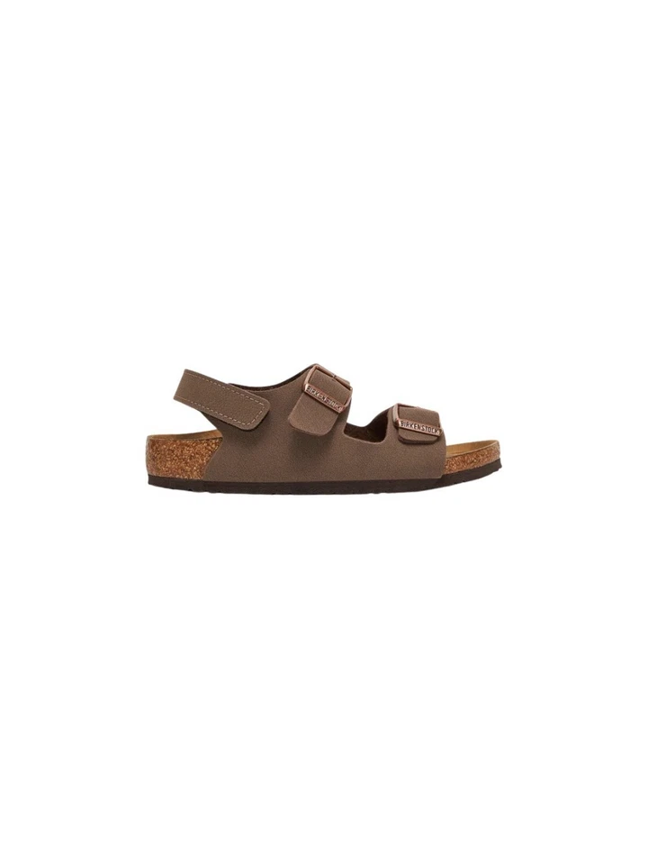 Sandales Birkenstock Bébé, Modèle Milan Enfants, en Simili Cuir, Couleur Mocca - Photo 1/1