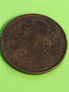 1891 Queen Victoria Great Britain ๐ฌ๐ง One Penny (Bun Head) Bronze (GBX21) - Picture 1 of 8
