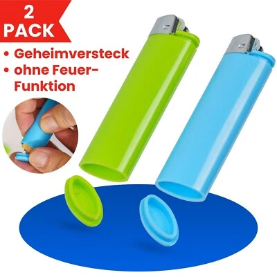 Feuerzeug mit Geheimversteck Geheimfach Aufbewahrungsfach Geld Dose Dosentresor