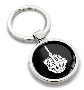 Portachiavi portachiavi acciaio inox ciondolo metallo + confezione regalo teschio - Foto 1 di 3
