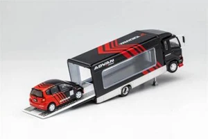 GCD 1:64 Fuso Fighter Mk2 FK 2017 Outriggers Raised Truck ADVAN Model Car - Picture 1 of 4