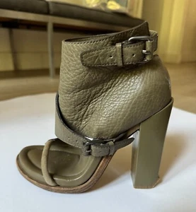 Alexander wang High Heel Leather Sandals Shaki Green Size 37 - Picture 1 of 6