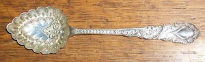 OLD S&S EPNS STOKES SON SERVING SPOON SUGAR BON BON BERRY SILVER PLATE VICTORIAN - Picture 1 of 6