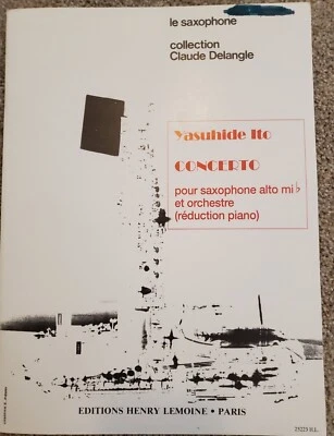 Concerto by Yasuhide Ito for Alto Saxophone and Piano - Sheet Music - Image 1 of 2