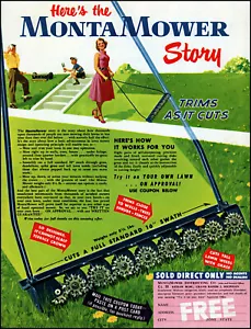 Family Lawn Mower MontaMower 1952 Grand Rapids Mich arte vintage impresión anuncio L13 - Imagen 1 de 1