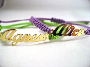 Bracciale Oro con nome oro giallo o bianco 18 Kt 750  REALIZZIAMO TUTTI I NOMI - Imagen 1 de 9