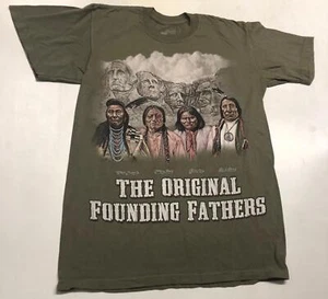 The Original Founding Fathers Mount Rushmore Native Indian The Mountain Shirt S - Picture 1 of 6