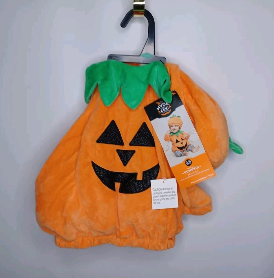 Hyde and EEK Baby Pullover Pumpkin Costume With Hat 12-18m