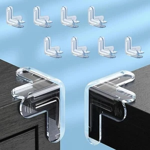 Paquete de 8 protectores de esquina a prueba de bebés, protectores de esquina transparentes para forma de T-8 piezas - Imagen 1 de 8