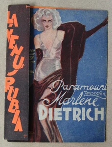 1933 MARLENE DIETRICH Blonde Venus TOP Rare URUGUAY Movie PROGRAM La Venus Rubia - Picture 1 of 3
