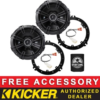 KICKER DSC6504 6.5" OEM SPEAKER REPLACEMENT FULL KIT FOR SUBARU WRX/STI 2016-21